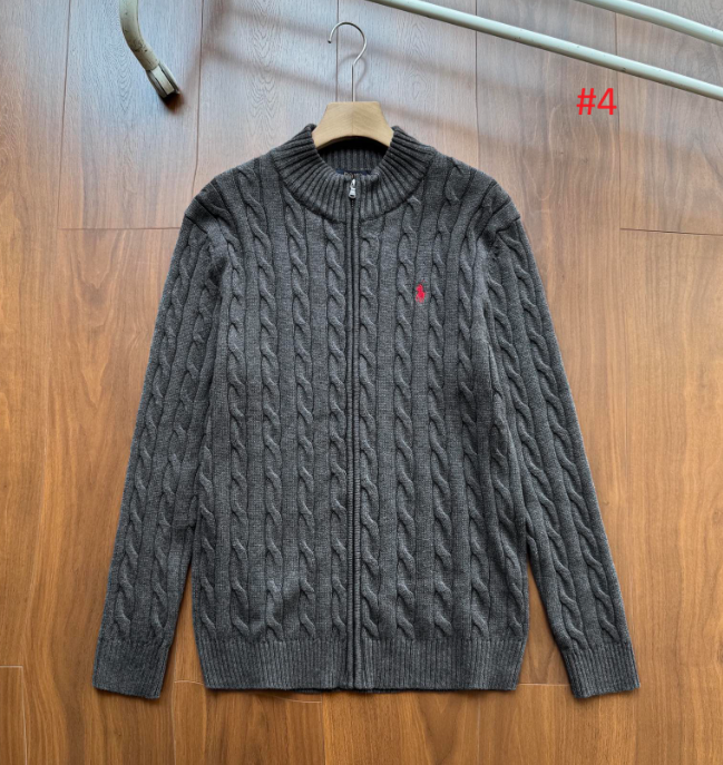 Polo Ralph Lauren קרדיגן סריג כבלים ברוכסן לגברים – תמונה 6