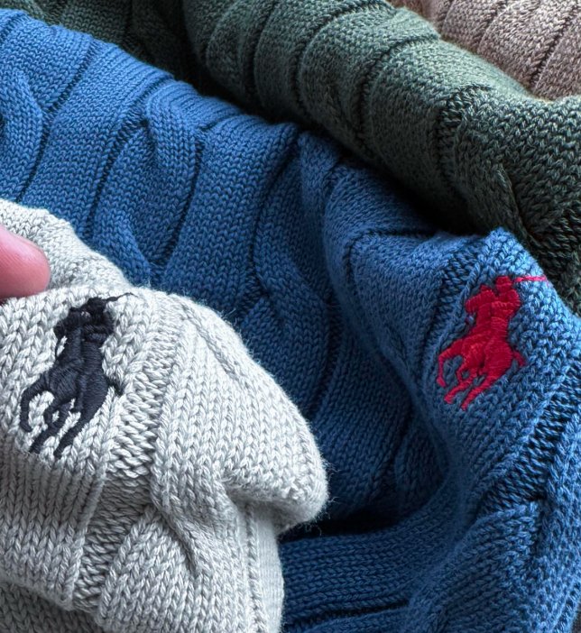 Polo Ralph Lauren סוודר סריג כבלים לגברים – תמונה 14