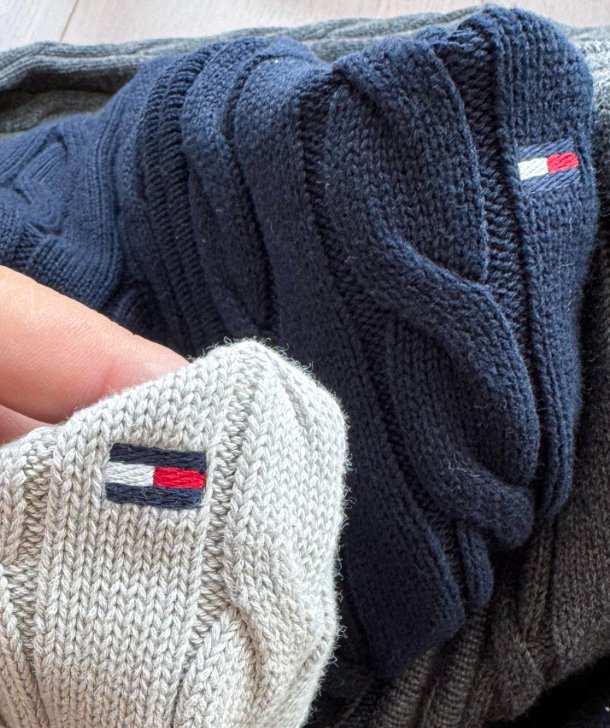 Tommy Hilfiger קרדיגן סריג כבל עם רוכסן לגבר – תמונה 10