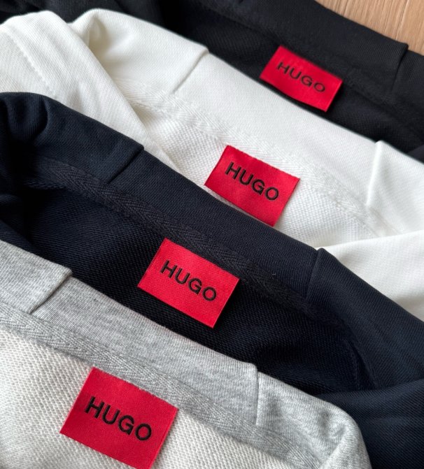 HUGO קפוצון לוגו מינימליסטי עם כיס קנגורו – תמונה 6