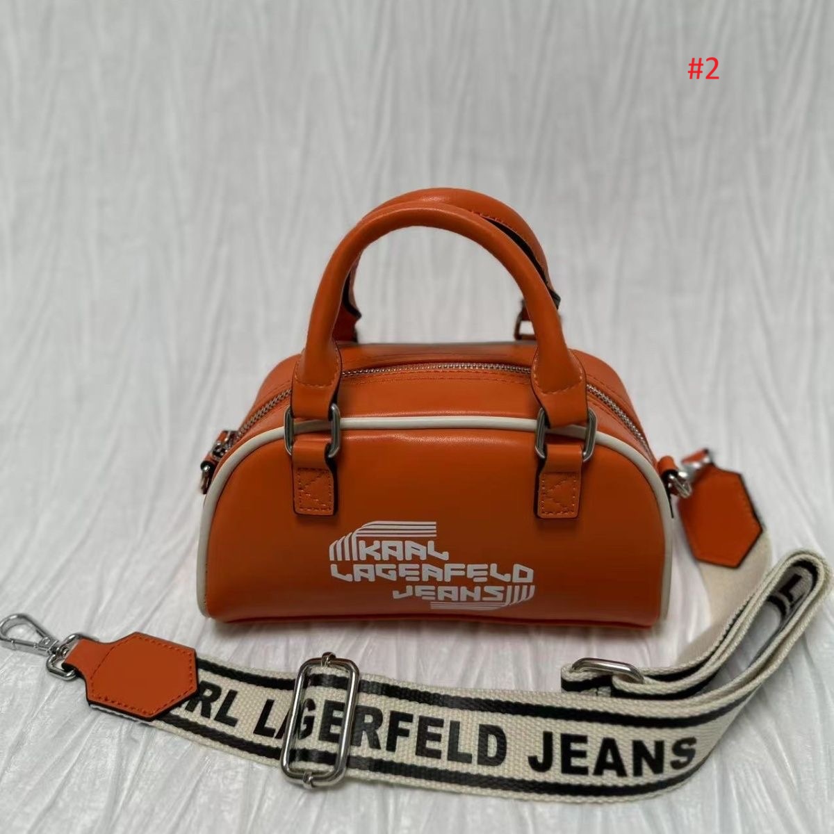 Karl Lagerfeld Jeans תיק קרוסבדי בואולינג לוגו – תמונה 7
