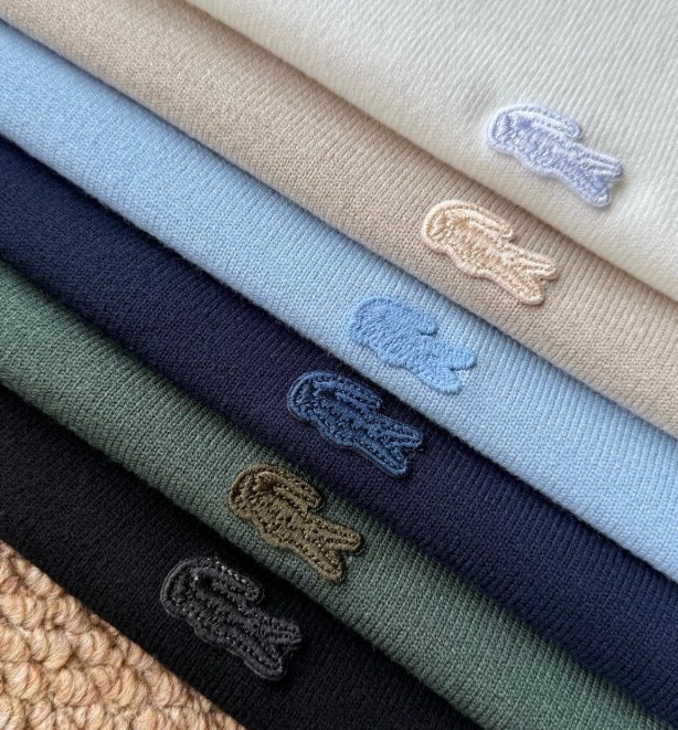 LACOSTE סוודר גברים צווארון עגול עם לוגו רקום – תמונה 10