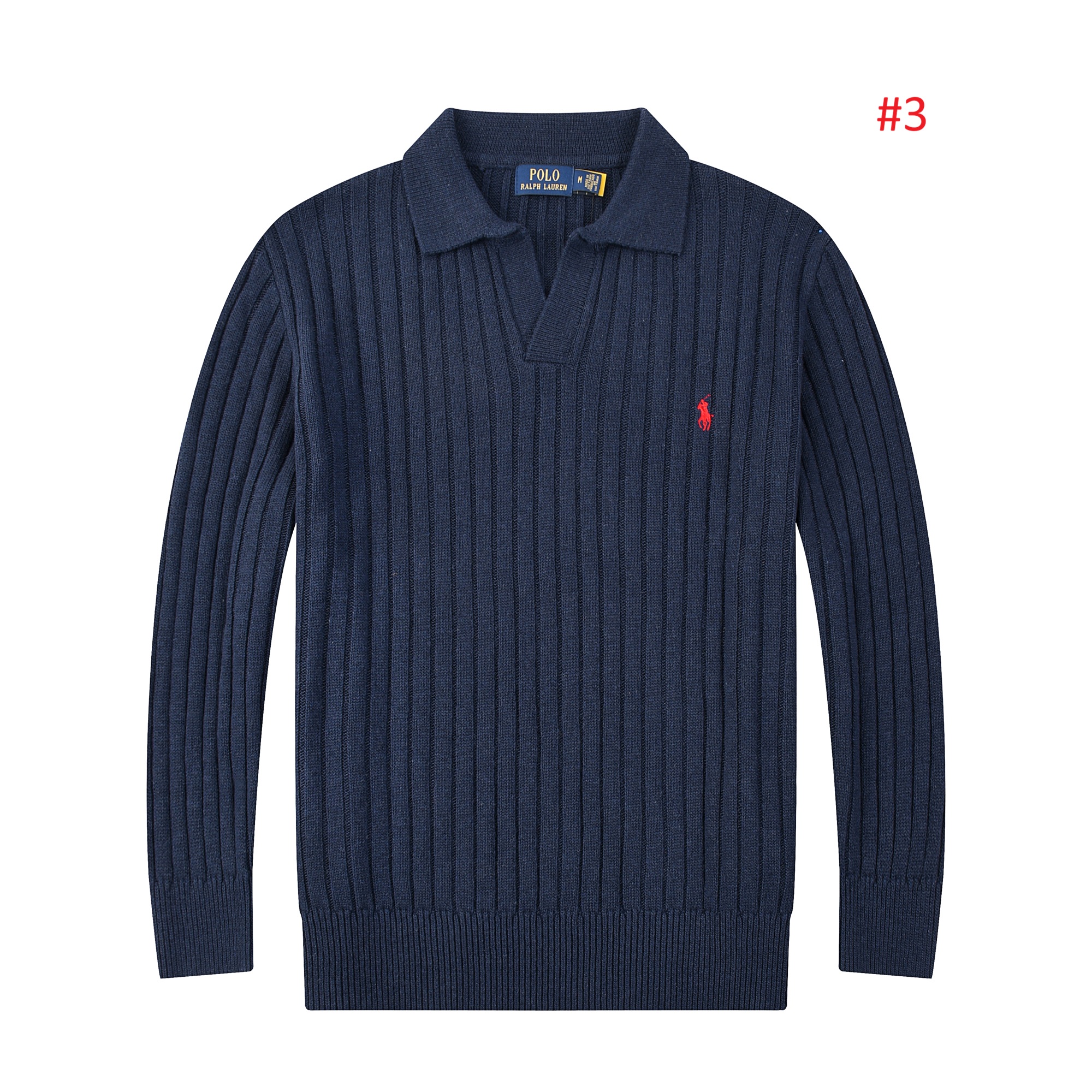Polo Ralph Lauren סוודר פולו סרוג ריב לגברים – תמונה 4