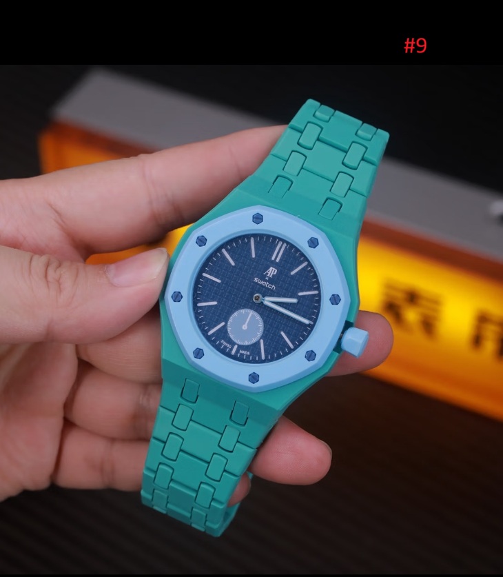 Swatch x AP שעון יד יוניסקס Royal Pop צבעוני – תמונה 10