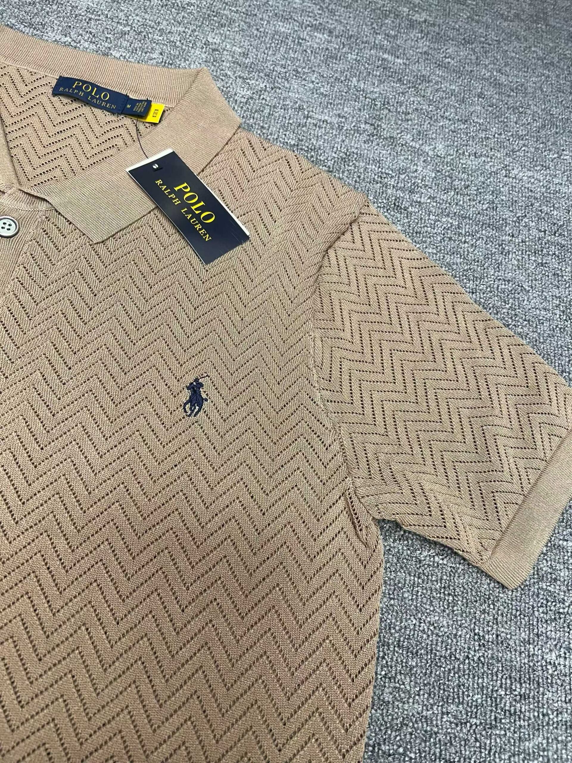 POLO RALPH LAUREN חולצת פולו סרוגה עם כפתורים – תמונה 4