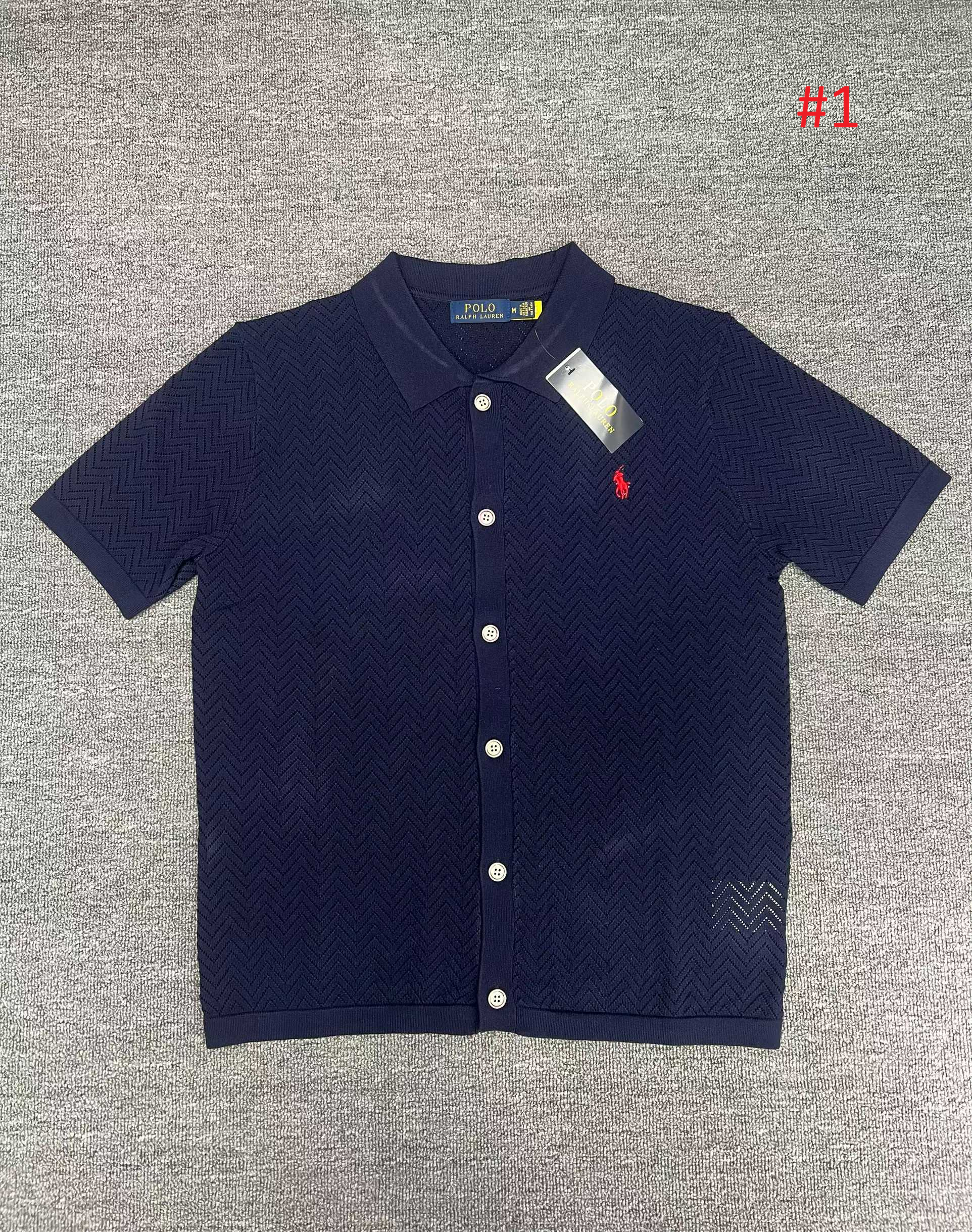 POLO RALPH LAUREN חולצת פולו סרוגה עם כפתורים – תמונה 2