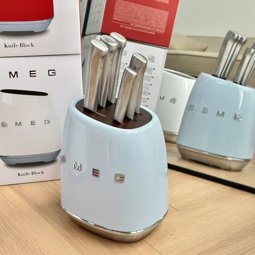 סט 6 סכיני מטבח עם בלוק רטרו SMEG – תמונה 7