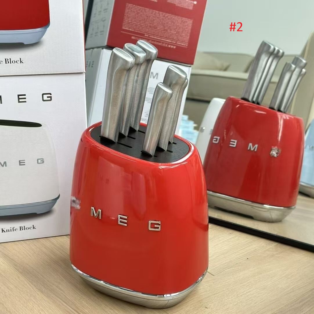 סט 6 סכיני מטבח עם בלוק רטרו SMEG – תמונה 5