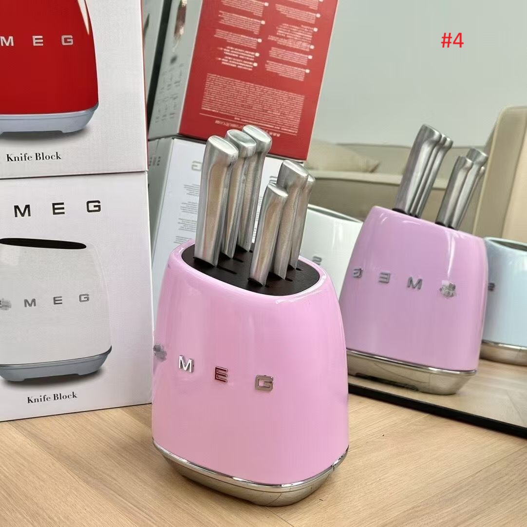 סט 6 סכיני מטבח עם בלוק רטרו SMEG – תמונה 8