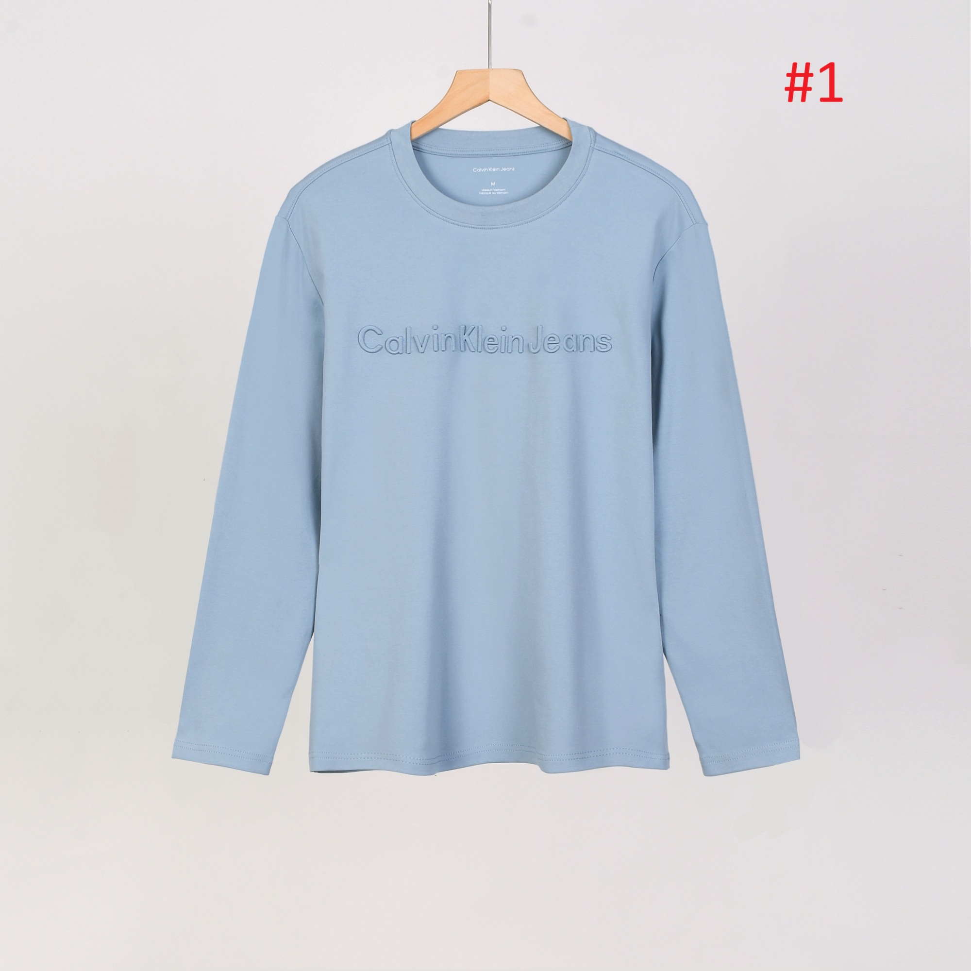Calvin Klein Jeans טי-שירט לוגו שרוול ארוך לגברים – תמונה 2