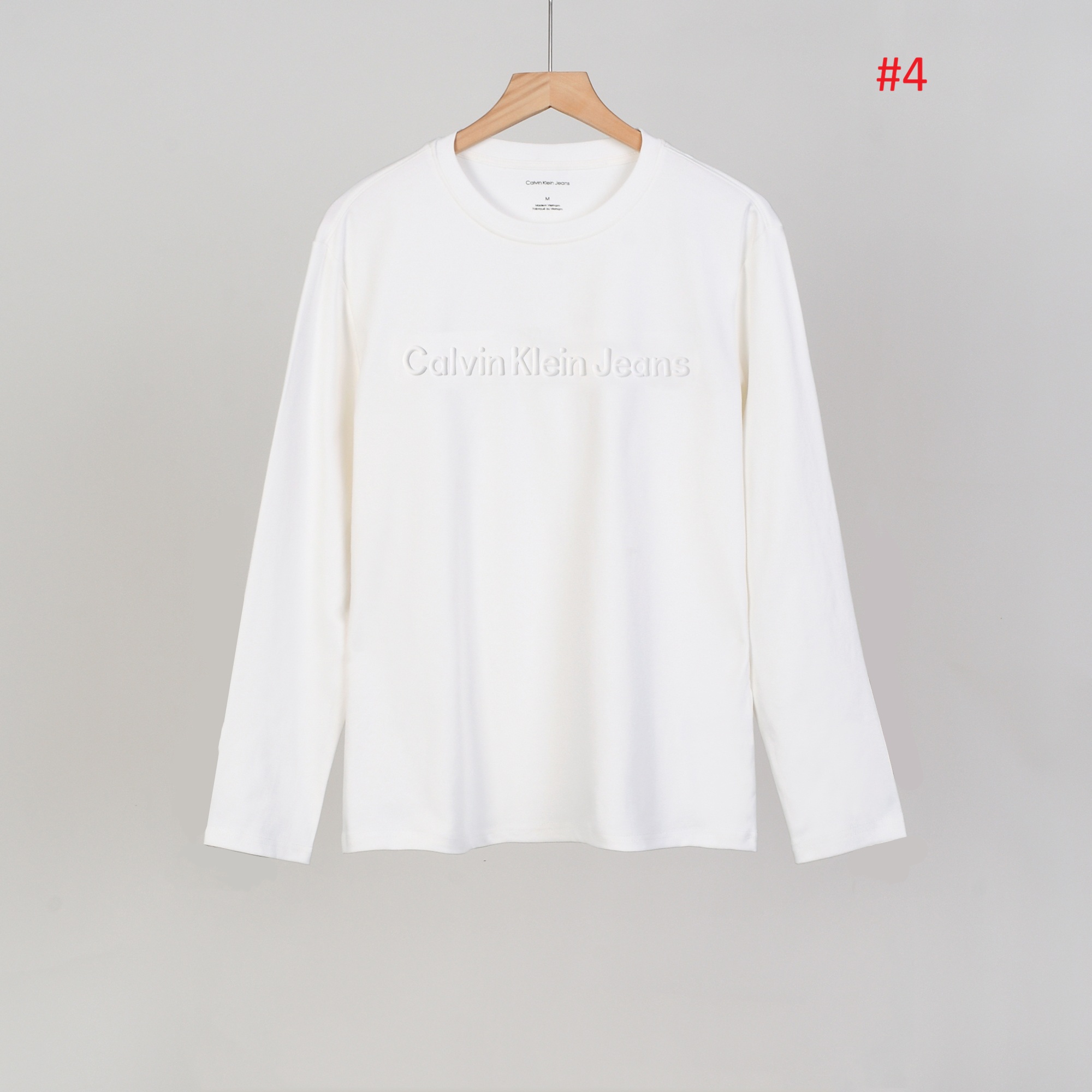 Calvin Klein Jeans טי-שירט לוגו שרוול ארוך לגברים – תמונה 5