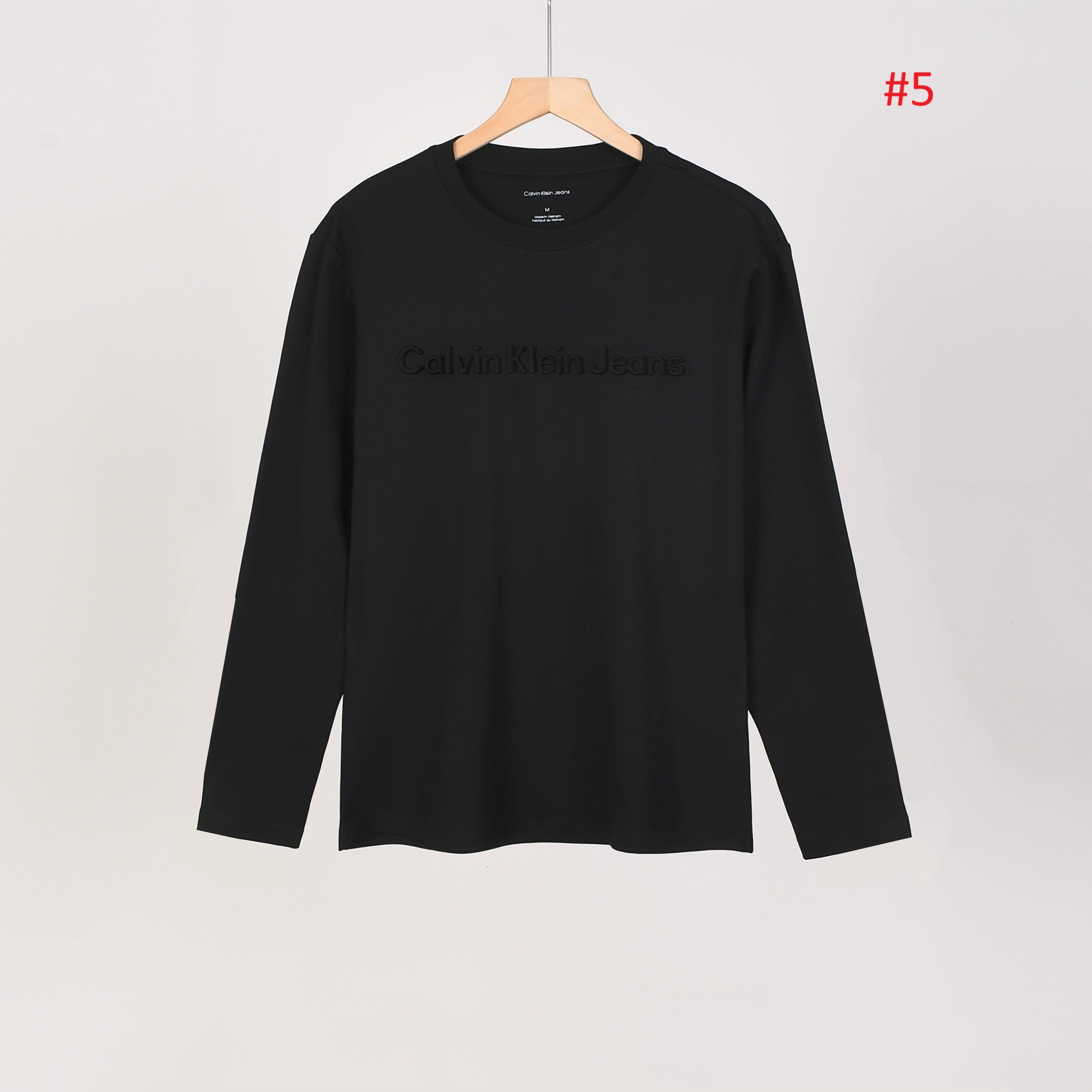 Calvin Klein Jeans טי-שירט לוגו שרוול ארוך לגברים – תמונה 7