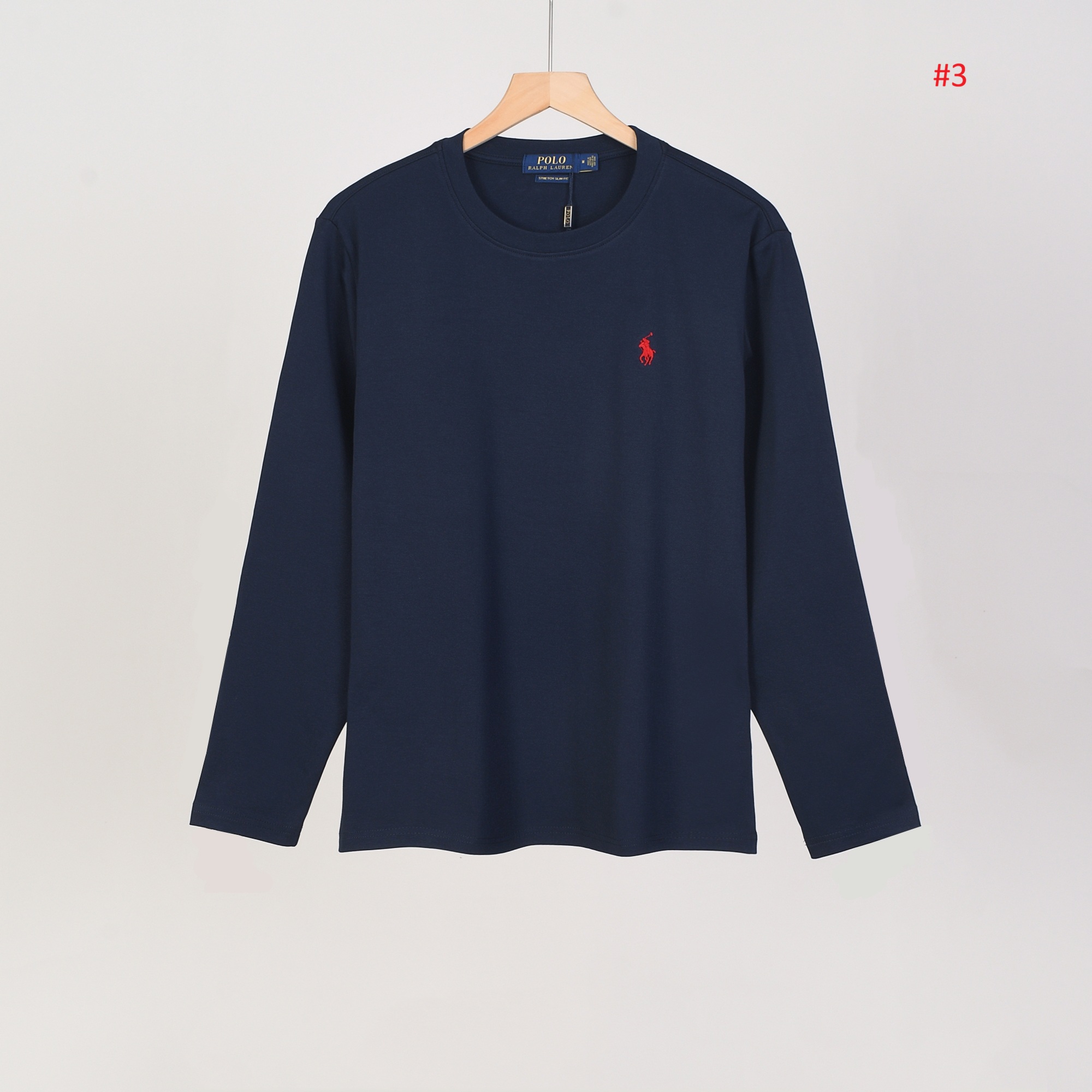 POLO RALPH LAUREN טי שירט שרוול ארוך לגברים עם לוגו רקום – תמונה 5