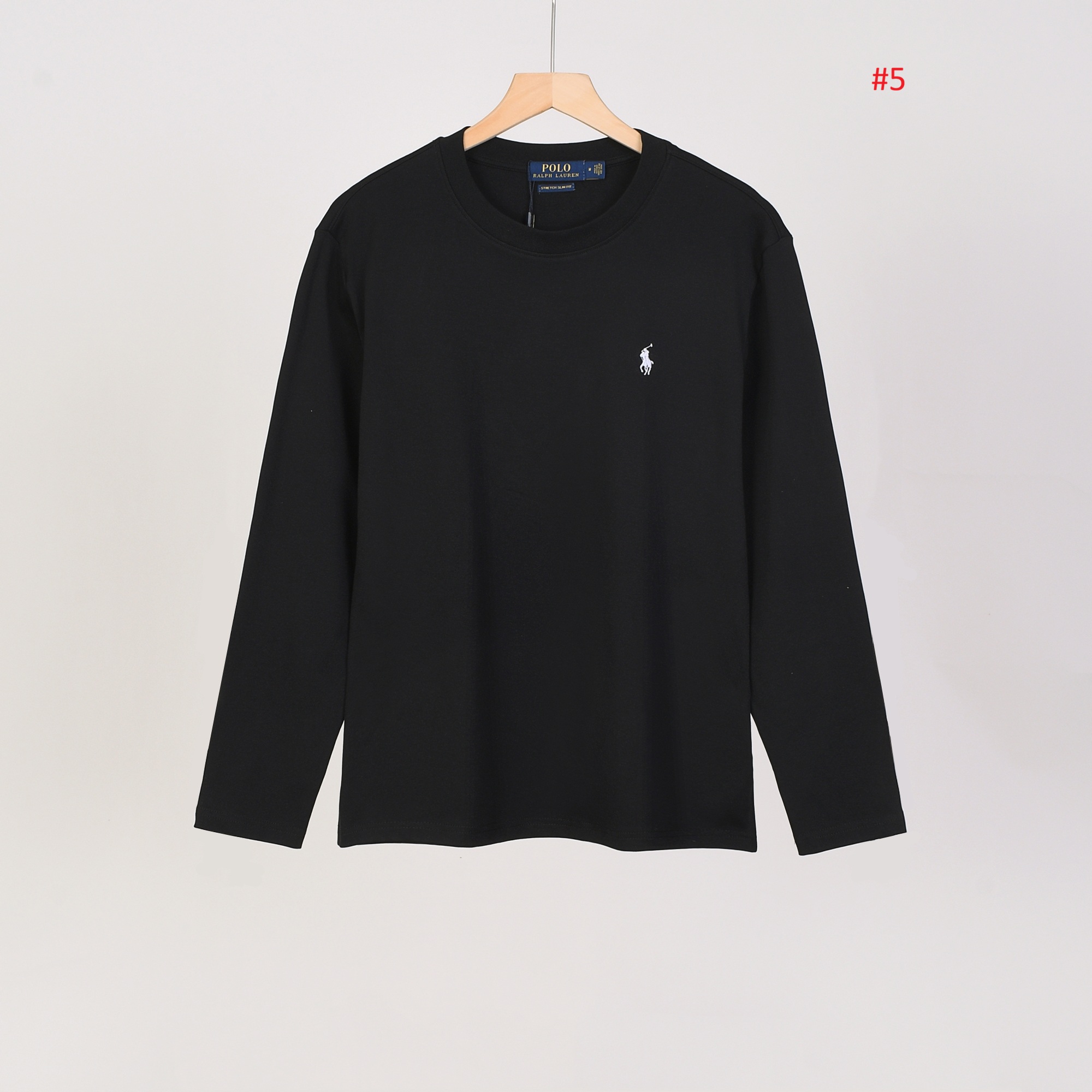 POLO RALPH LAUREN טי שירט שרוול ארוך לגברים עם לוגו רקום – תמונה 7