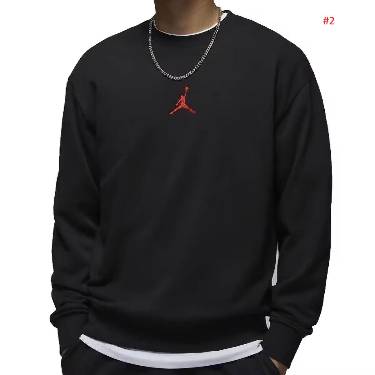 Jordan סווטשירט קרו-נק לגברים עם Jumpman – תמונה 4
