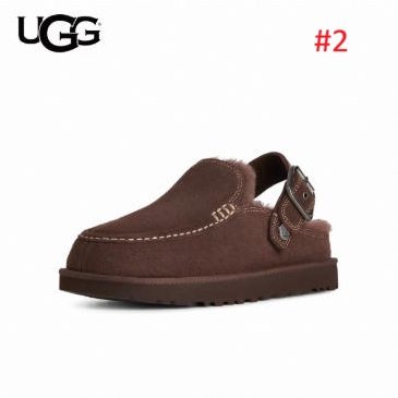 UGG כפכפי זמש פרוותיים עם רצועת עקב – תמונה 4