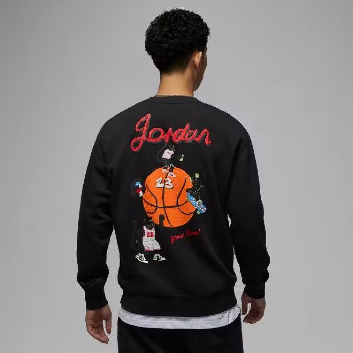 Jordan סווטשירט קרו-נק לגברים עם Jumpman – תמונה 5