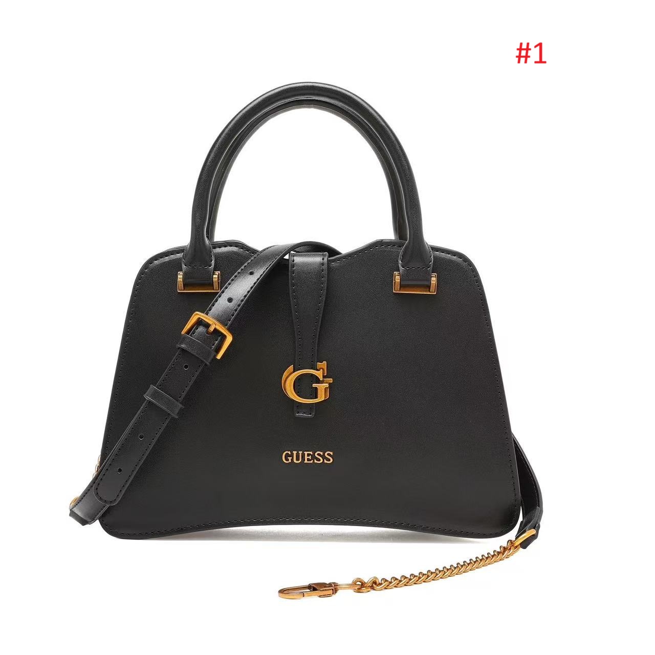 GUESS תיק יד לנשים עם רצועת כתף ולוגו G – תמונה 2