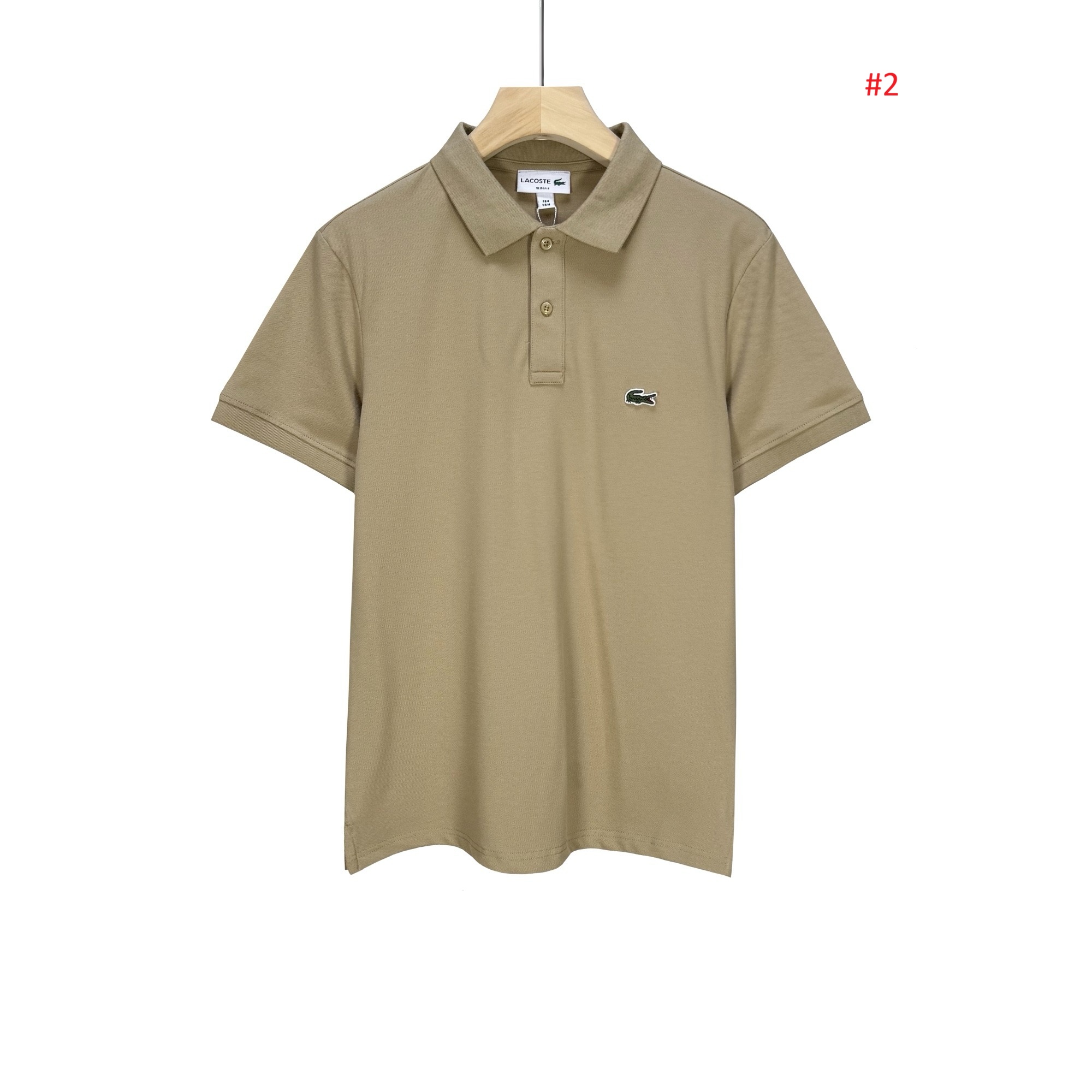 Lacoste חולצת פולו לגברים קצרה עם לוגו – תמונה 3