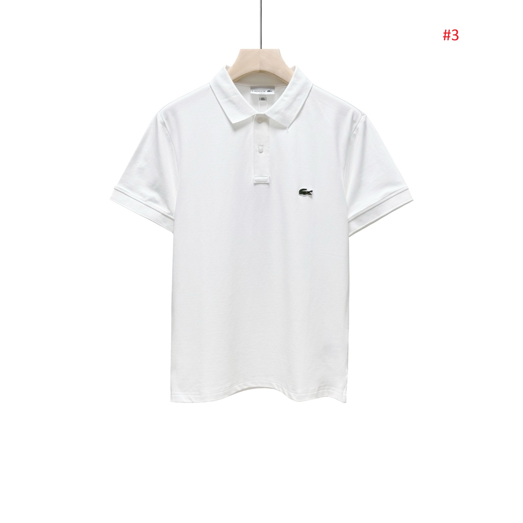 Lacoste חולצת פולו לגברים קצרה עם לוגו – תמונה 4