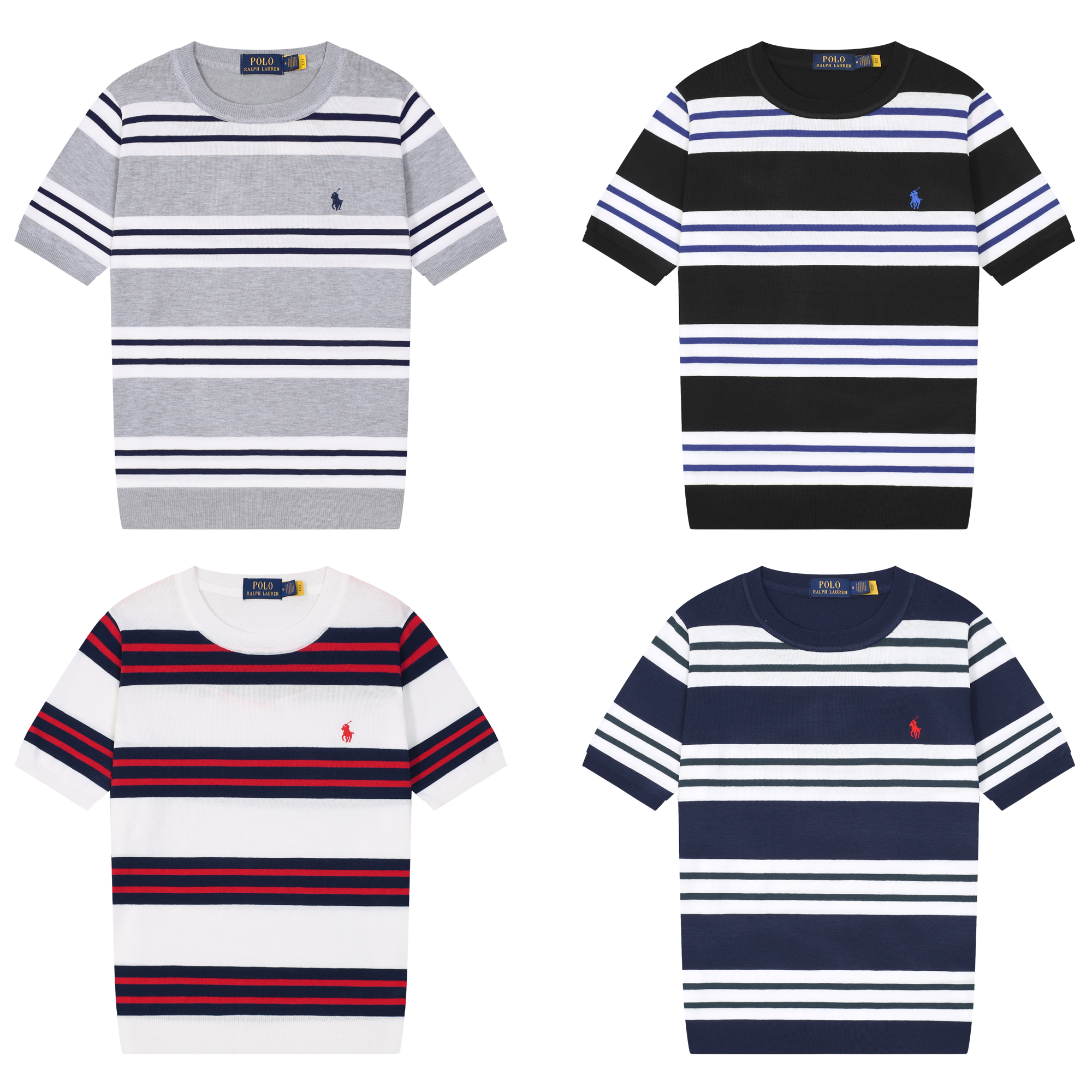POLO RALPH LAUREN טי שירט פסים קצרה לגברים – תמונה 7