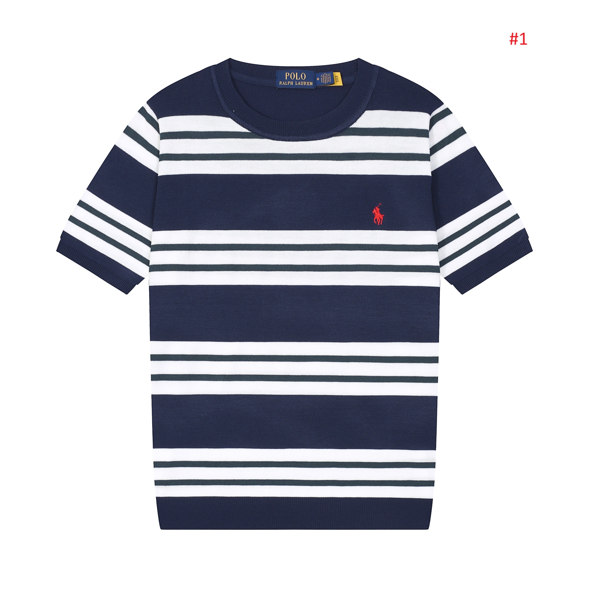 POLO RALPH LAUREN טי שירט פסים קצרה לגברים – תמונה 2
