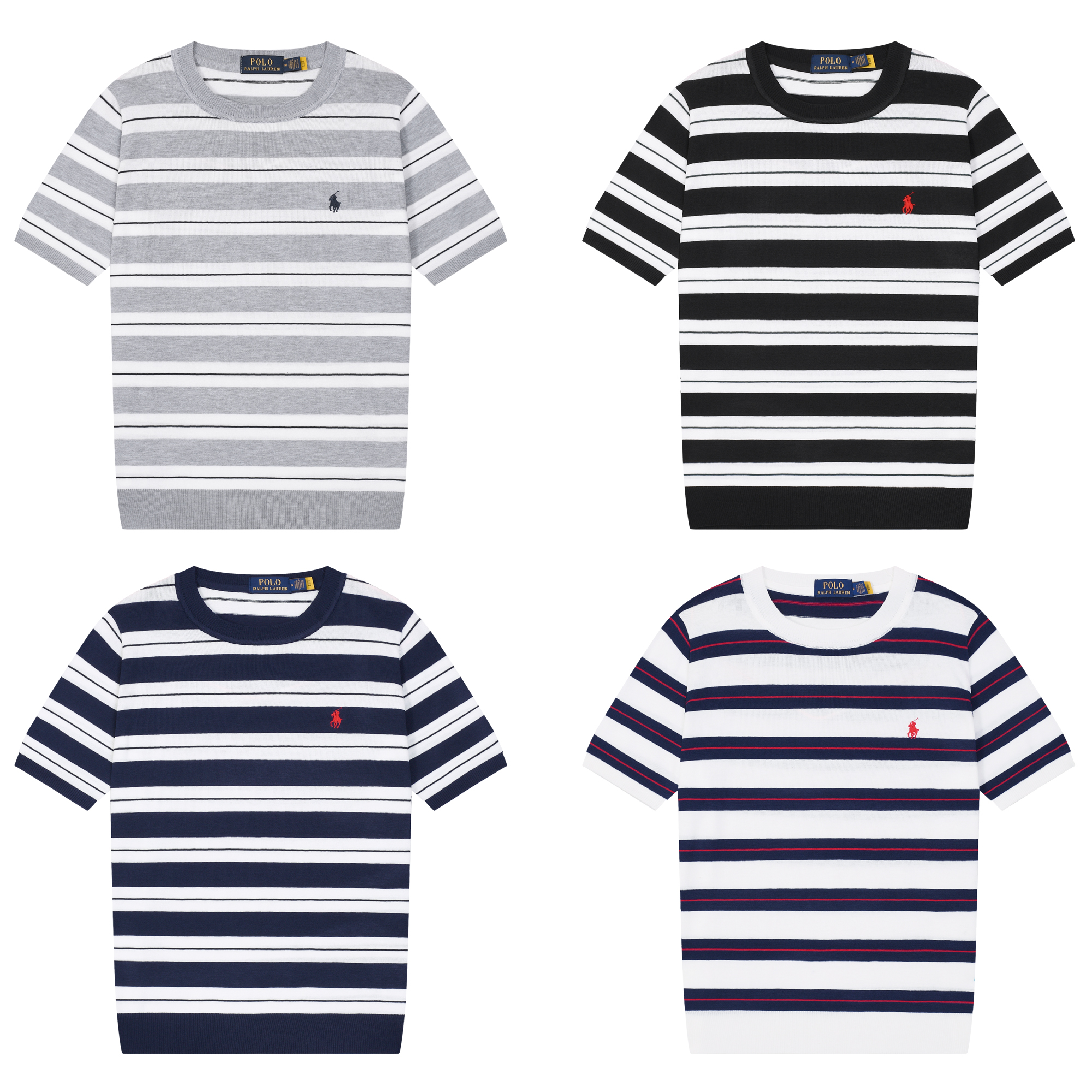 Polo Ralph Lauren חולצת טי פסים קצרה לגברים – תמונה 7