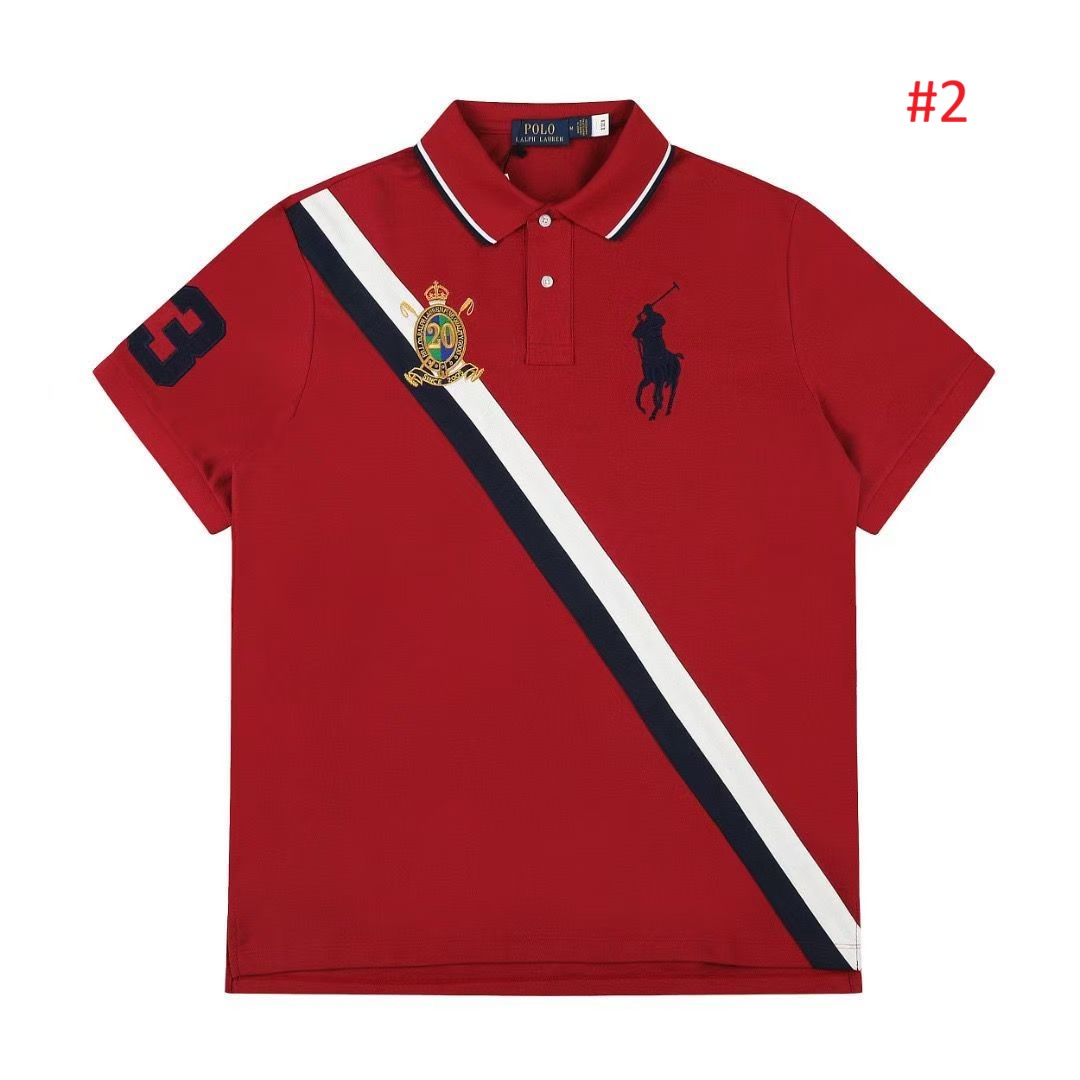 Polo Ralph Lauren חולצת פולו לגברים עם פס אלכסוני – תמונה 3
