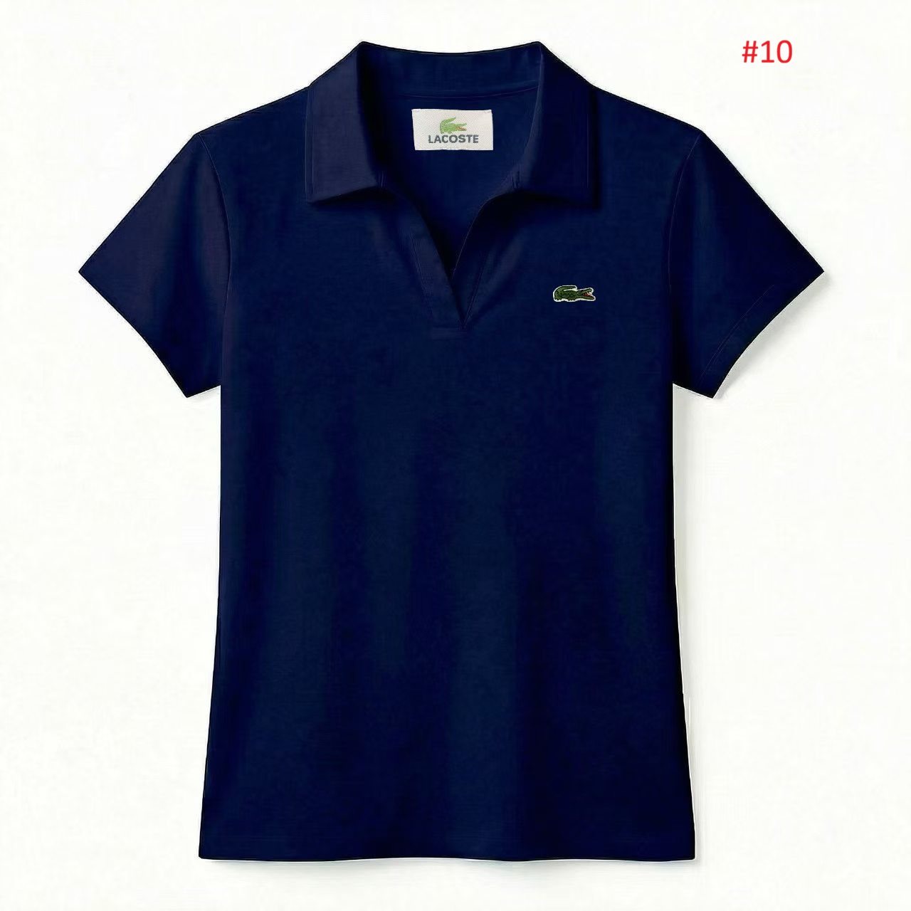 LACOSTE חולצת פולו נשים עם צווארון V – תמונה 12