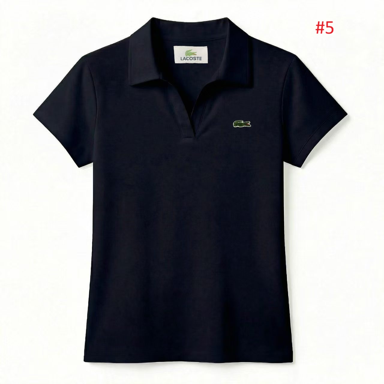 LACOSTE חולצת פולו נשים עם צווארון V – תמונה 7