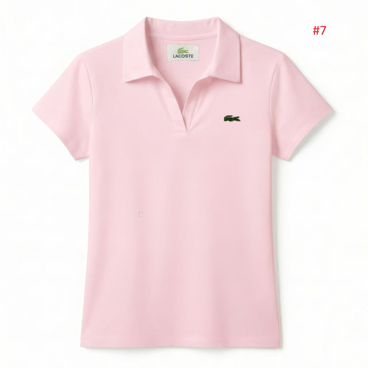LACOSTE חולצת פולו נשים עם צווארון V – תמונה 9