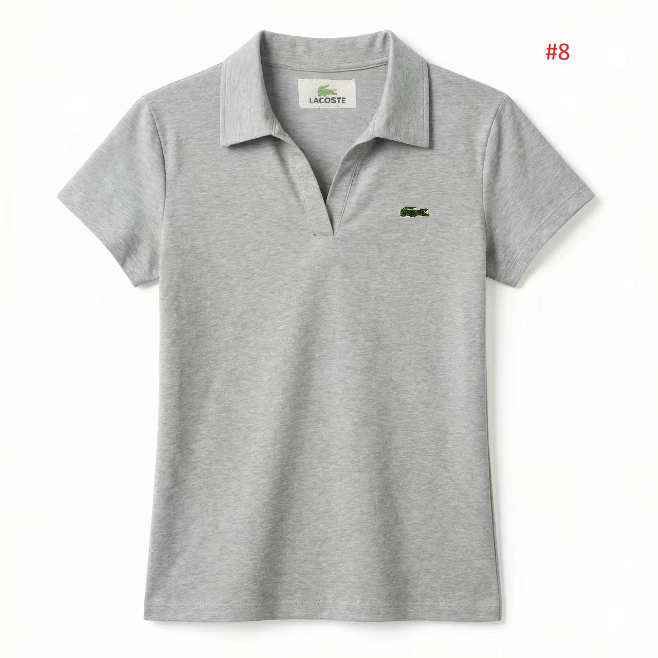 LACOSTE חולצת פולו נשים עם צווארון V – תמונה 10