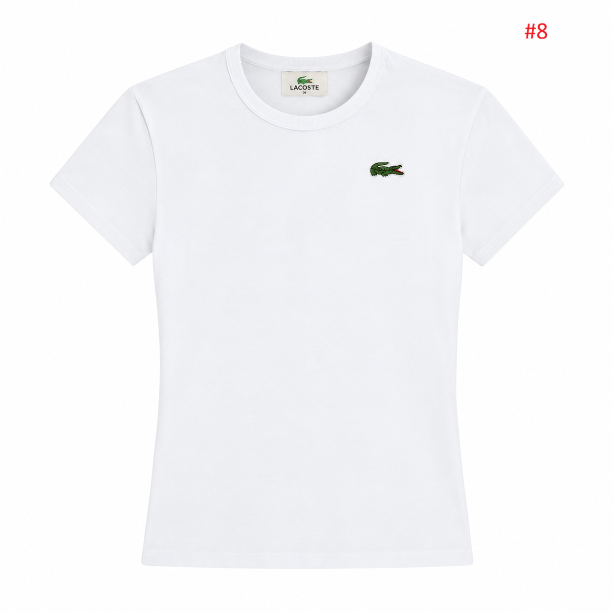Lacoste חולצת טי נשים עם לוגו תנין – תמונה 9