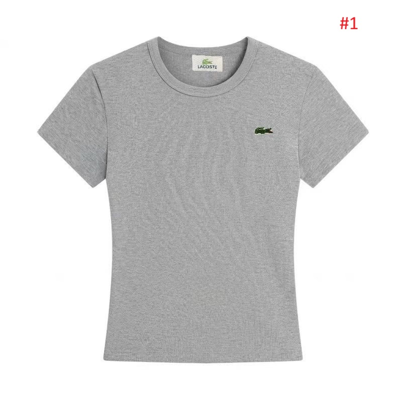 Lacoste חולצת טי נשים עם לוגו תנין – תמונה 2