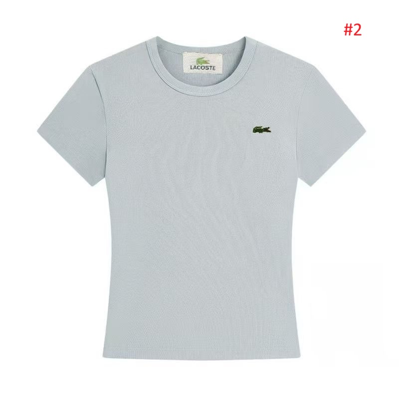 Lacoste חולצת טי נשים עם לוגו תנין – תמונה 3