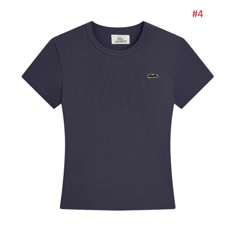 Lacoste חולצת טי נשים עם לוגו תנין – תמונה 5