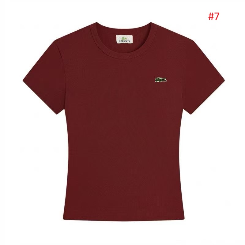 Lacoste חולצת טי נשים עם לוגו תנין – תמונה 8