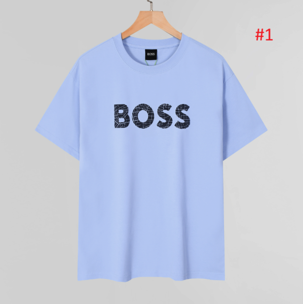 BOSS חולצת טי לגברים עם לוגו קדמי – תמונה 2