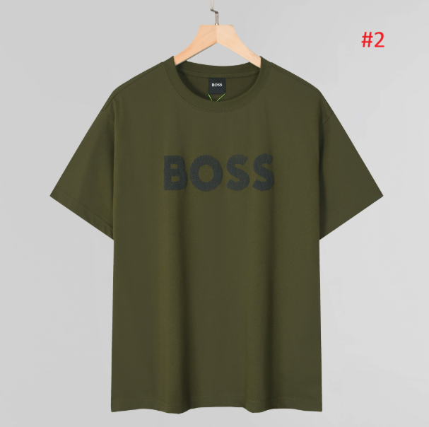 BOSS חולצת טי לגברים עם לוגו קדמי – תמונה 3