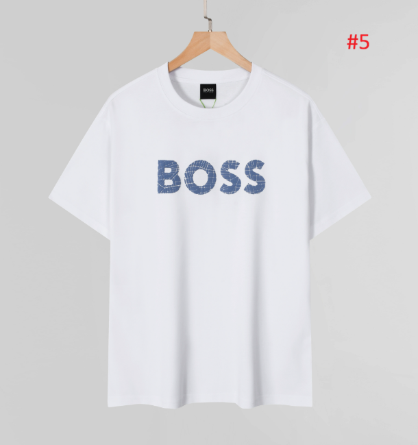 BOSS חולצת טי לגברים עם לוגו קדמי – תמונה 6