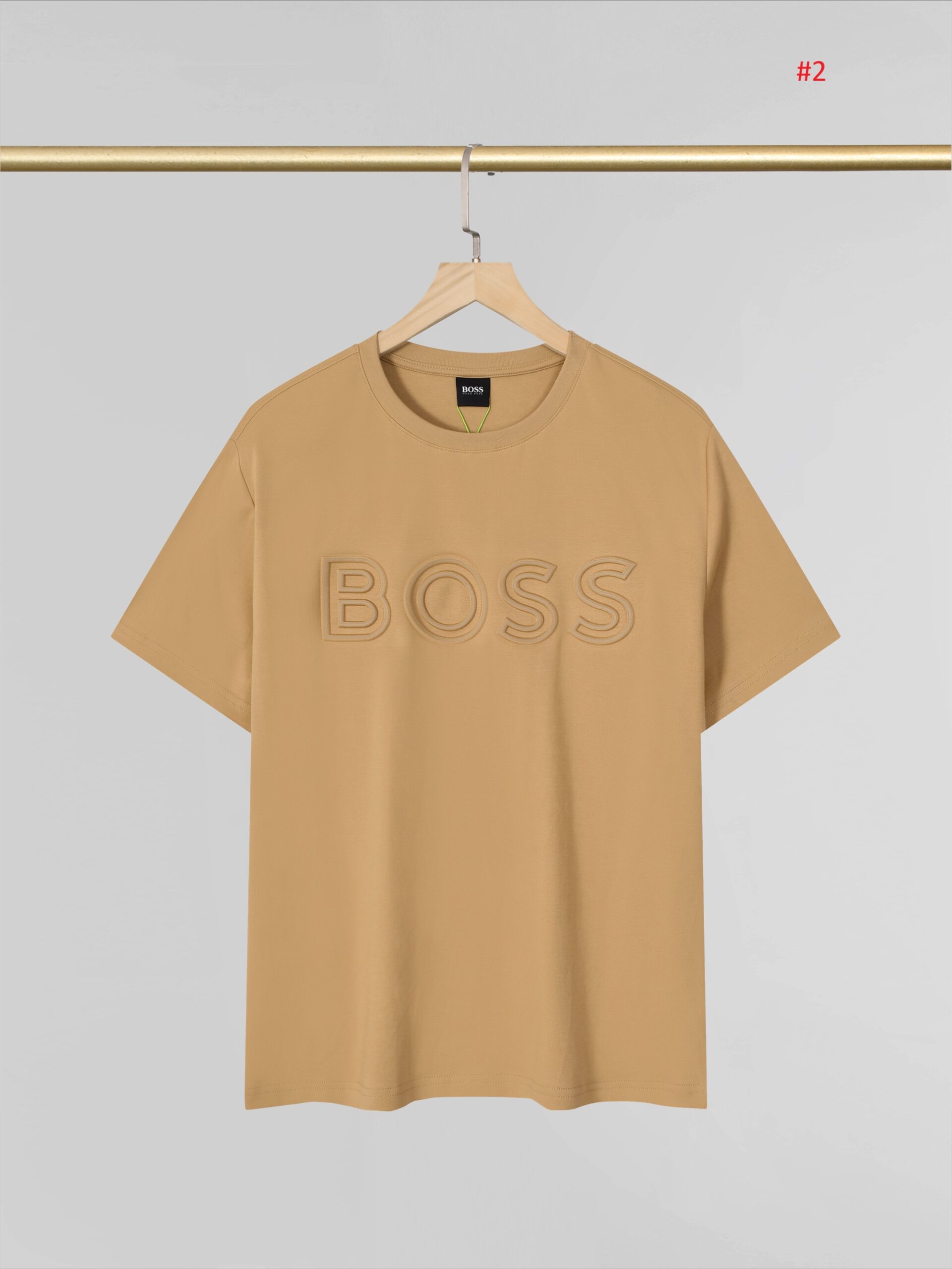 BOSS חולצת טי לגברים עם לוגו מובלט – תמונה 4