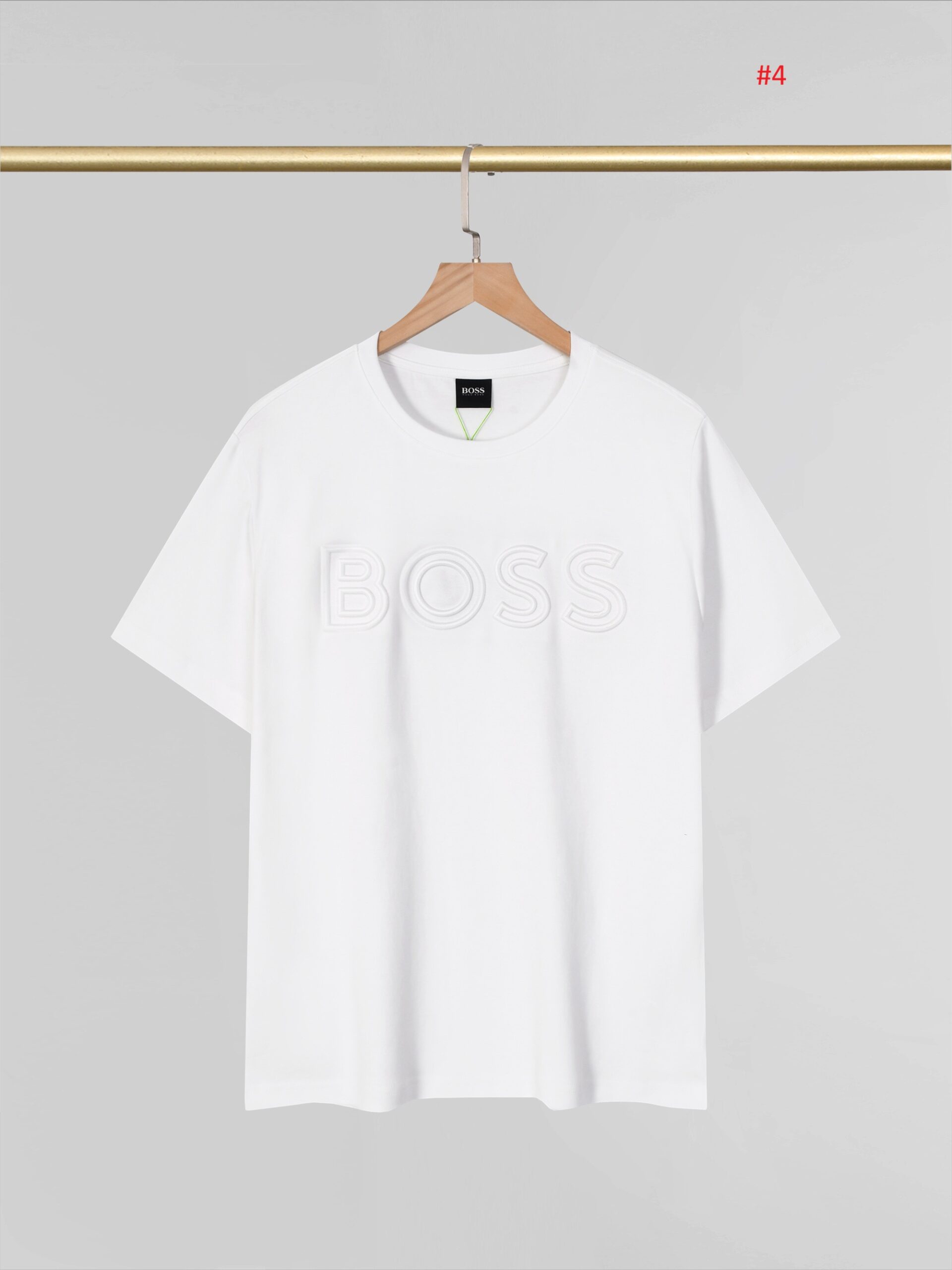 BOSS חולצת טי לגברים עם לוגו מובלט – תמונה 6