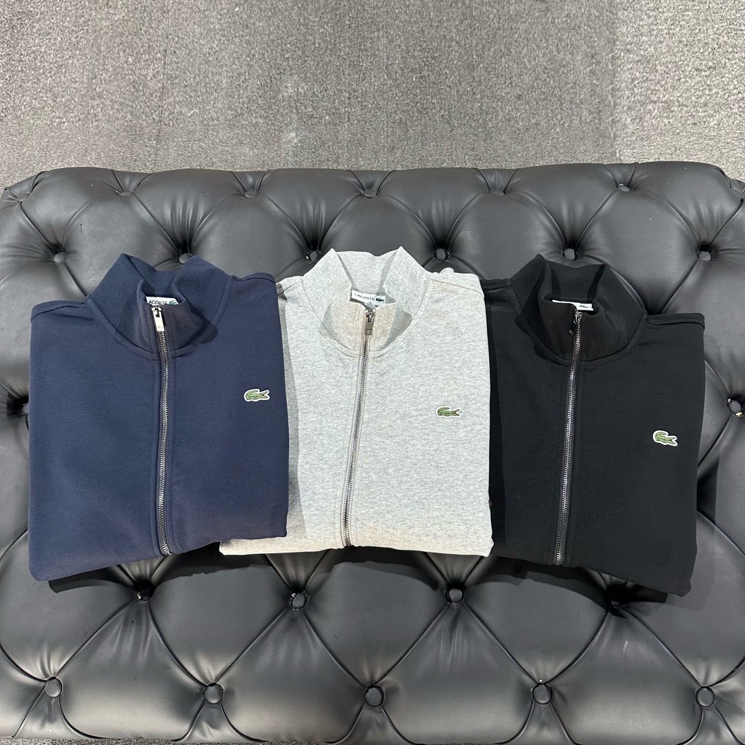 LACOSTE סווטשירט רוכסן מלא עם צווארון עומד – תמונה 7