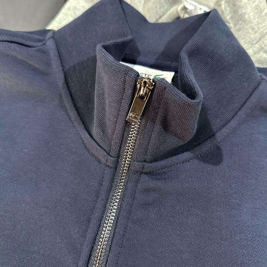 LACOSTE סווטשירט רוכסן מלא עם צווארון עומד – תמונה 4