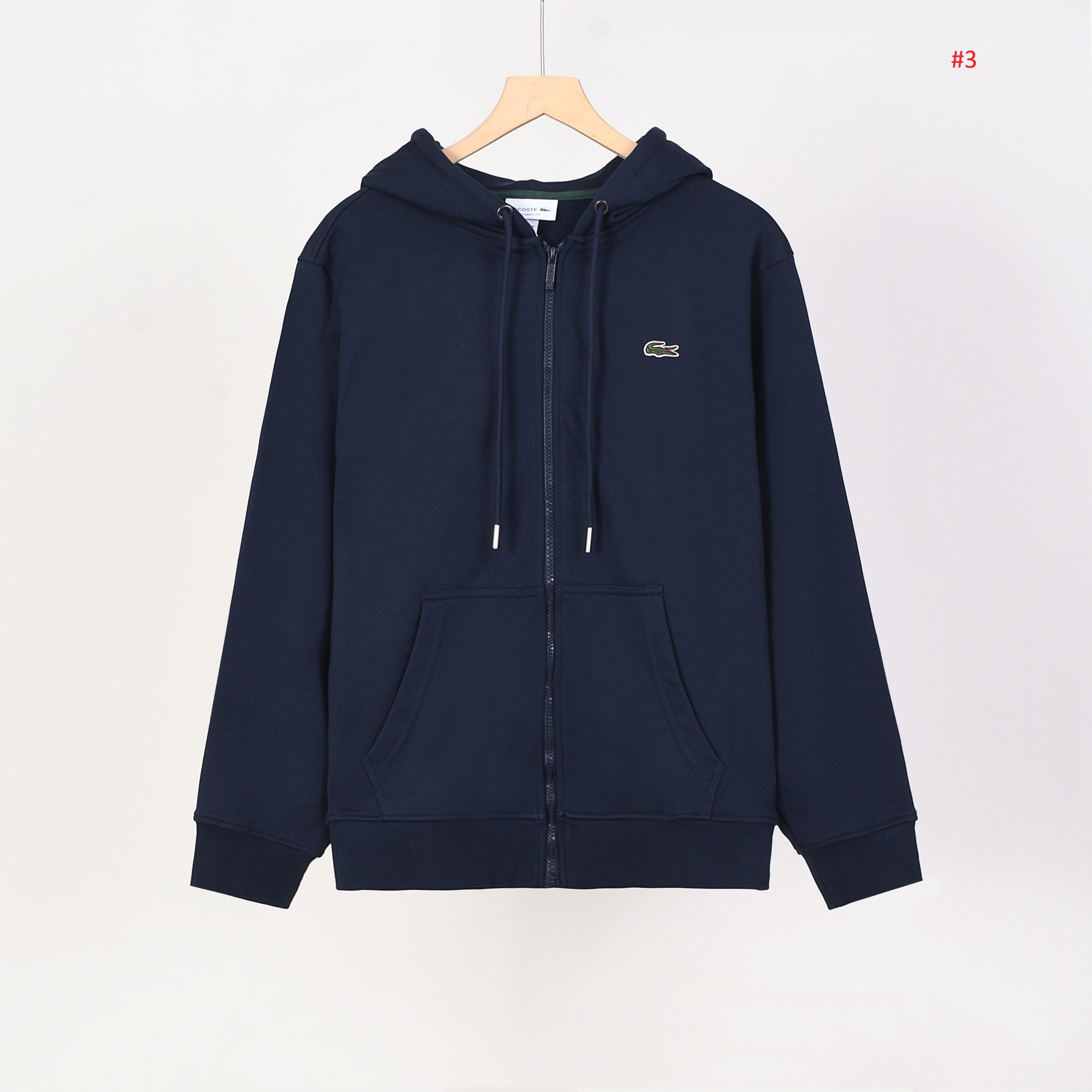 Lacoste קפוצ'ון רוכסן לגברים Classic Fit – תמונה 4