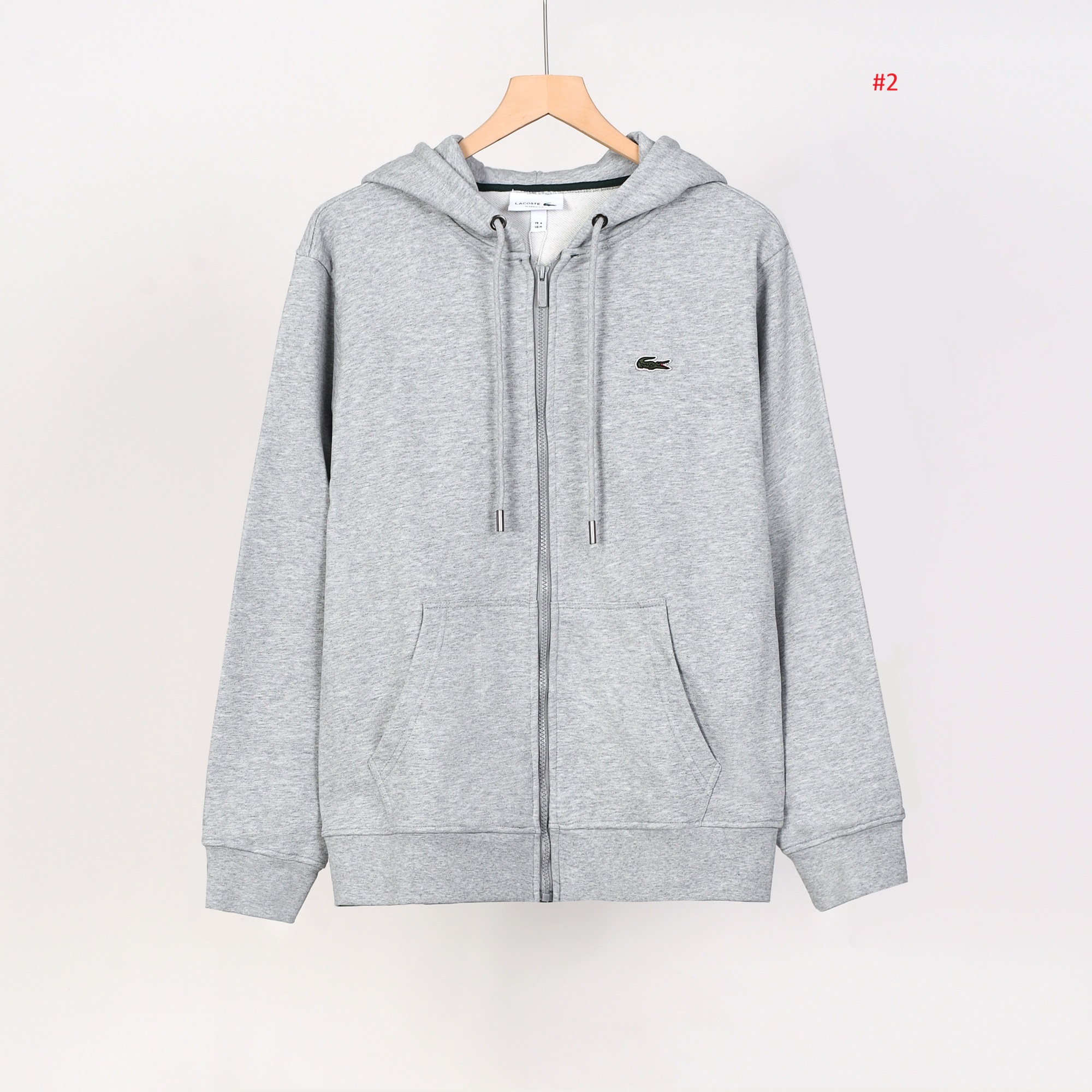 Lacoste קפוצ'ון רוכסן לגברים Classic Fit – תמונה 3