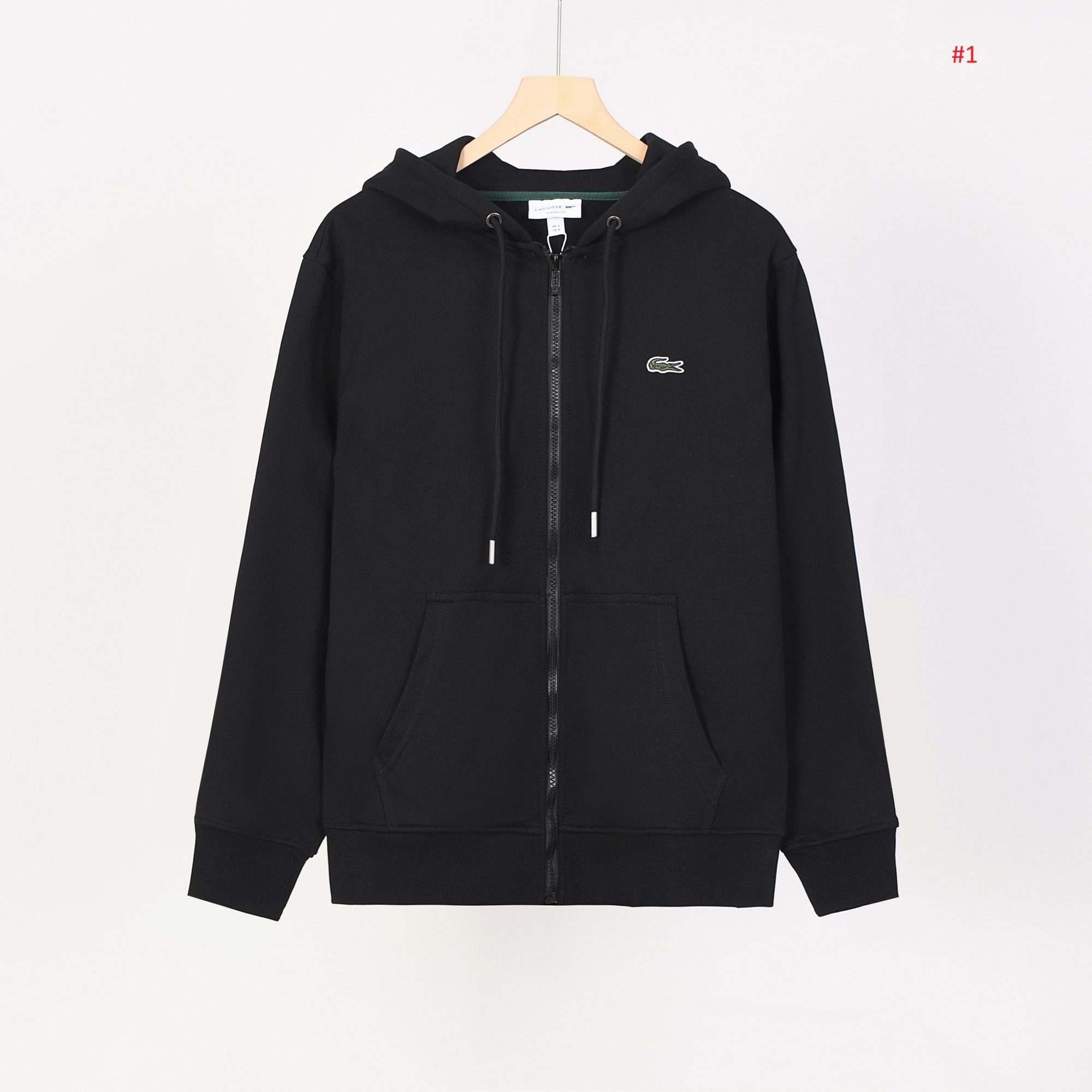 Lacoste קפוצ'ון רוכסן לגברים Classic Fit – תמונה 2