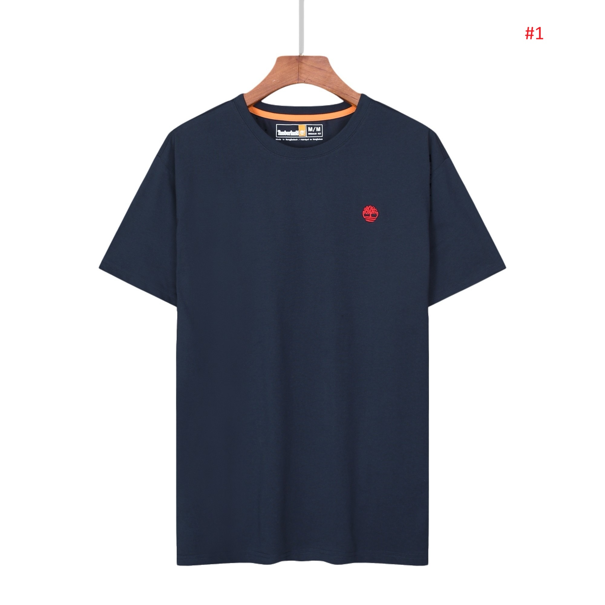 Timberland חולצת טי לגברים עם לוגו רקום – תמונה 2