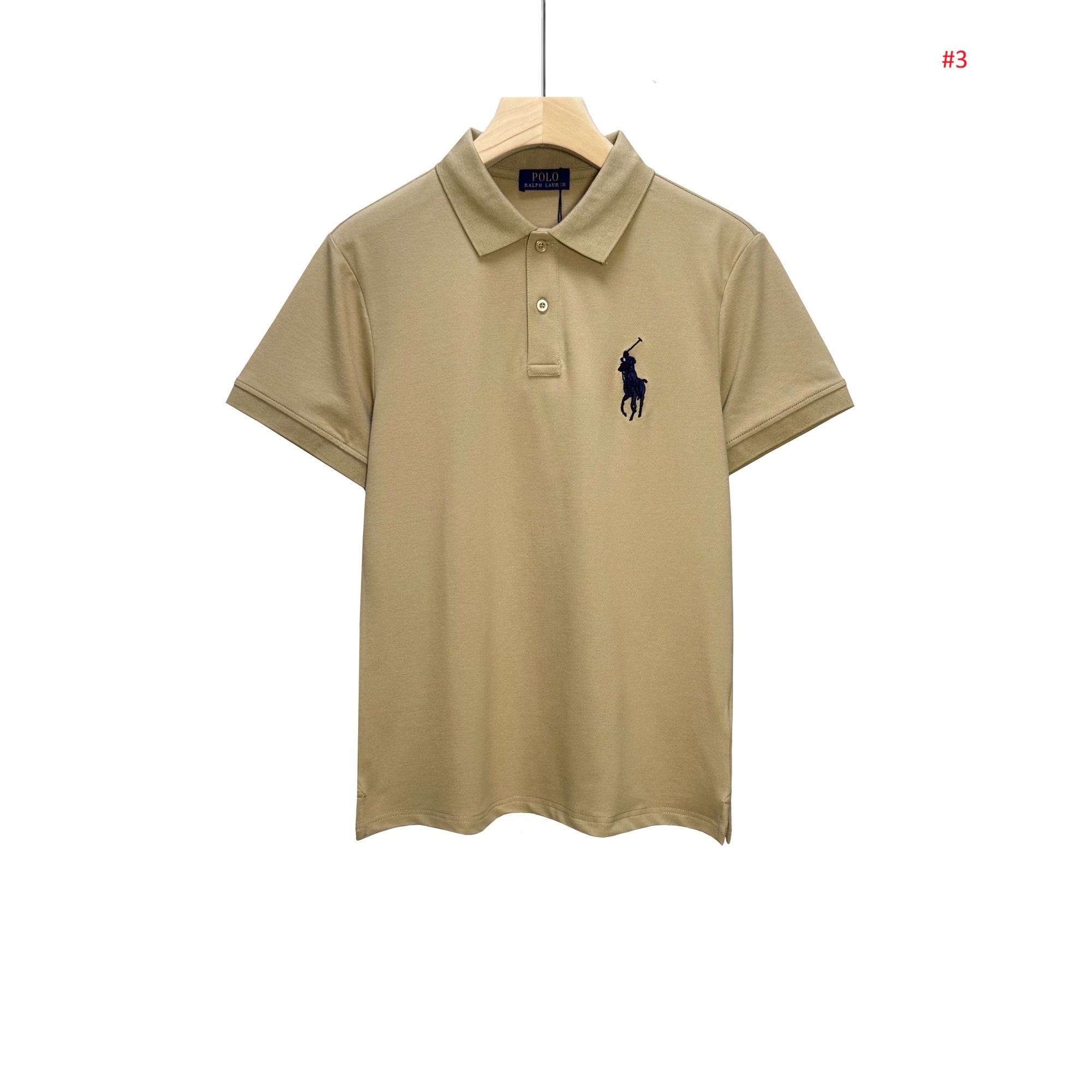 Polo Ralph Lauren חולצת פולו קצרה לגברים עם לוגו רקום – תמונה 4