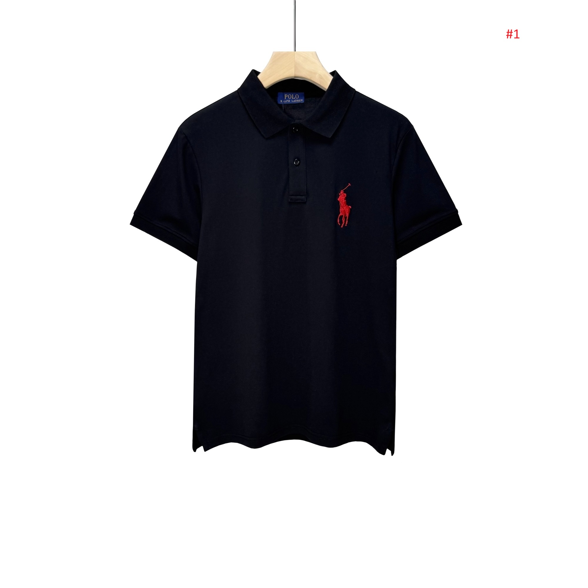 Polo Ralph Lauren חולצת פולו קצרה לגברים עם לוגו רקום – תמונה 2